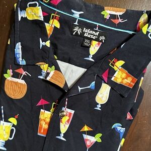 Island Haze Men's‎ XXL Hawaiian Shirt Cocktail Hour Aloha Tropical